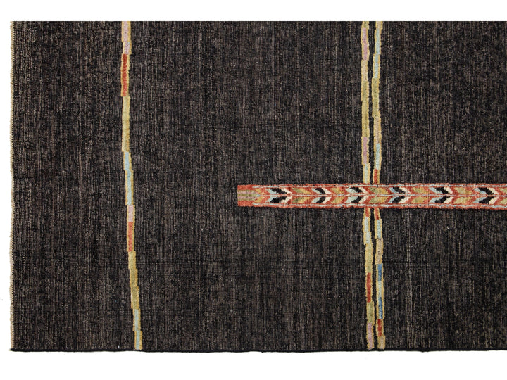 Contemporary Moroccan Wool Rug 9 X 12