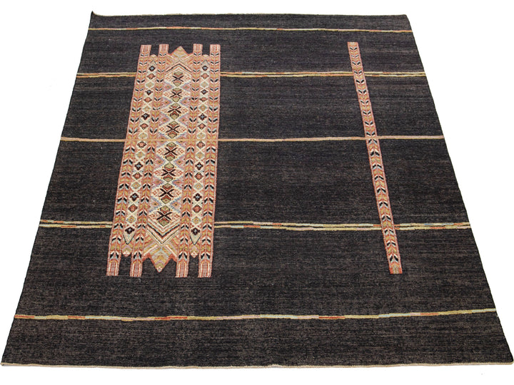 Contemporary Moroccan Wool Rug 9 X 12