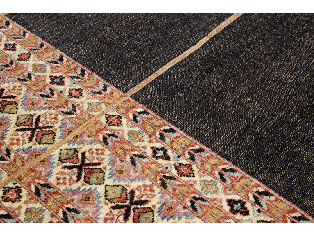 Contemporary Moroccan Wool Rug 9 X 12