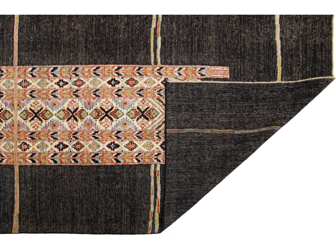 Contemporary Moroccan Wool Rug 9 X 12