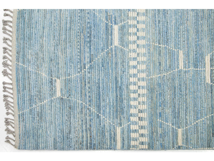 Modern Moroccan Wool Rug 10 X 14