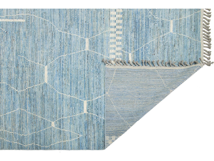 Modern Moroccan Wool Rug 10 X 14