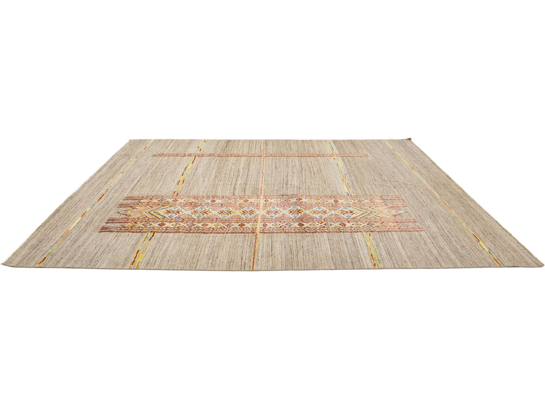 Modern Moroccan Wool Rug 9 X 12