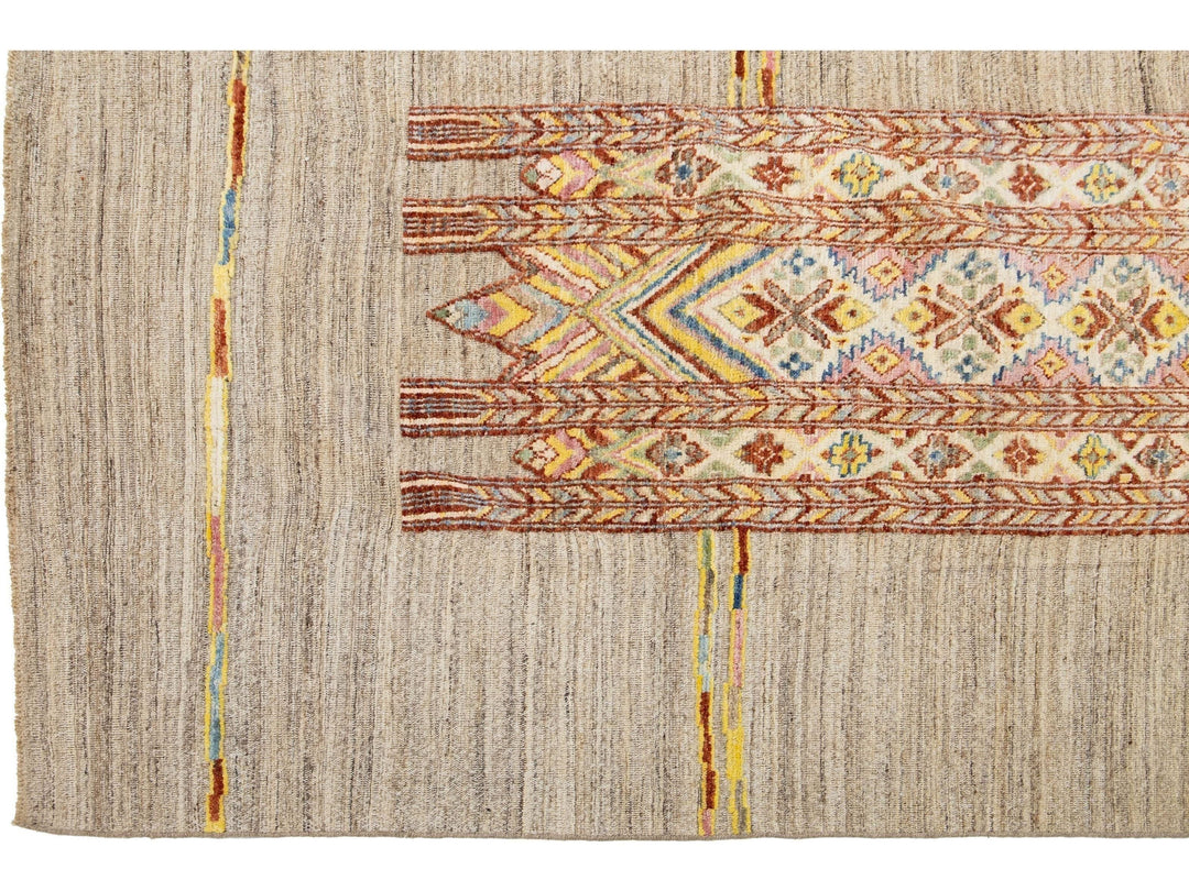 Modern Moroccan Wool Rug 9 X 12