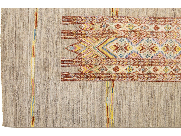 Modern Moroccan Wool Rug 9 X 12