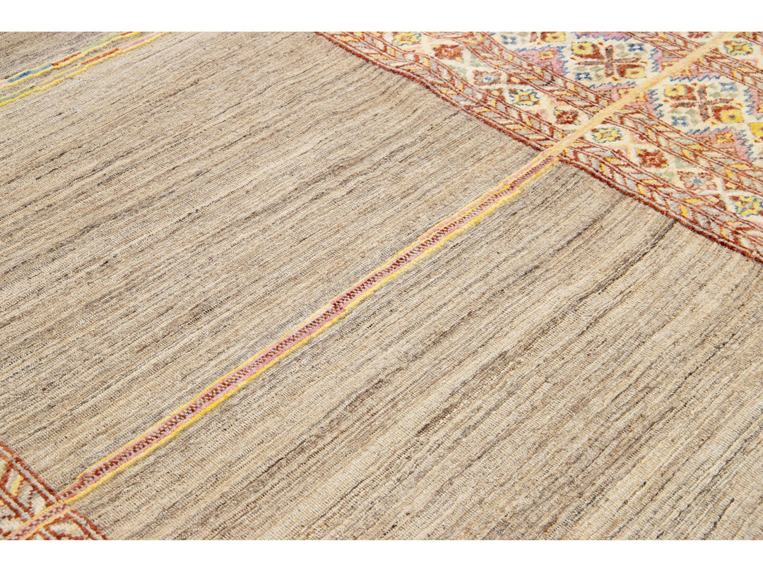 Modern Moroccan Wool Rug 9 X 12