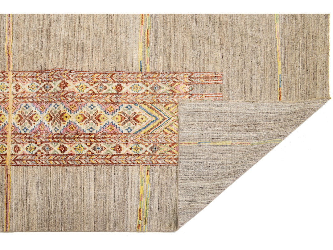 Modern Moroccan Wool Rug 9 X 12