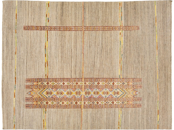 Modern Moroccan Wool Rug 9 X 12