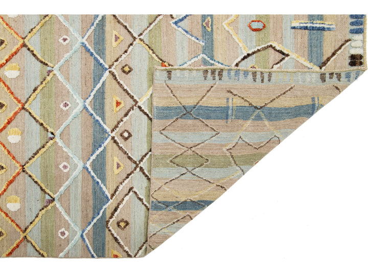 Modern Moroccan Wool Rug 9 X 12