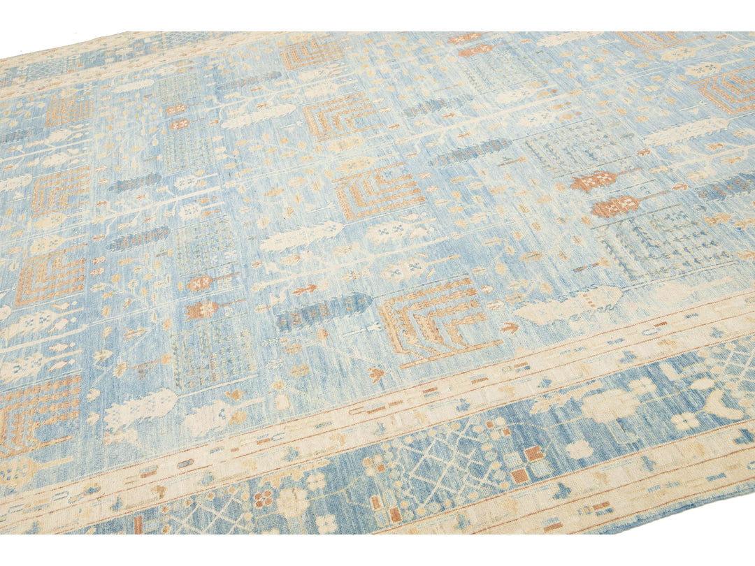 Modern Khotan Wool Rug 10 X 13