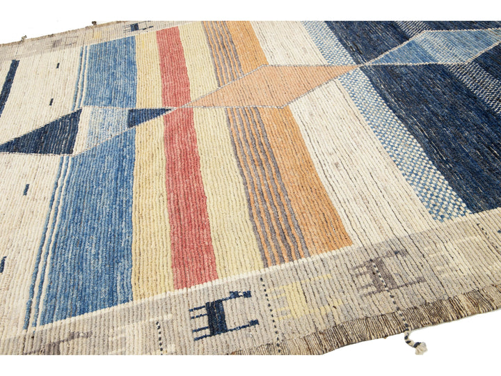 Modern Moroccan Wool Rug 9 X 12
