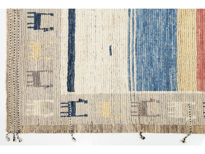 Modern Moroccan Wool Rug 9 X 12