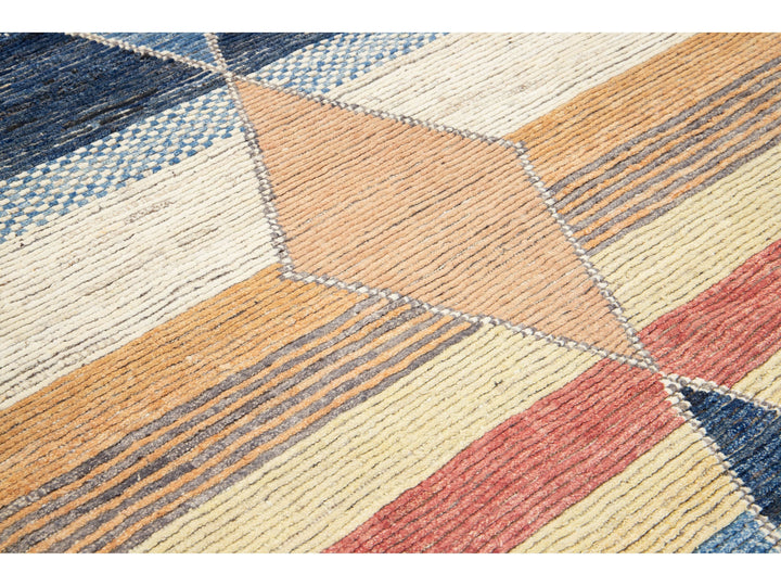 Modern Moroccan Wool Rug 9 X 12