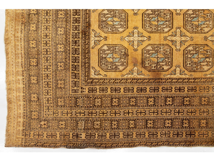 Antique Turkmen Wool Rug 9 X 17