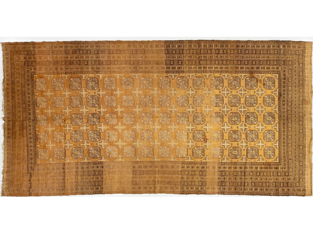 Antique Turkmen Wool Rug 9 X 17