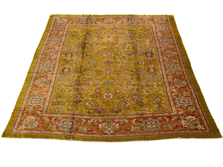 Antique Persian Sultanabad Wool Rug 13 X 17