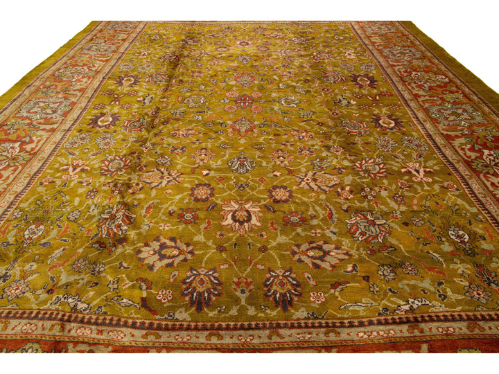 Antique Persian Sultanabad Wool Rug 13 X 17