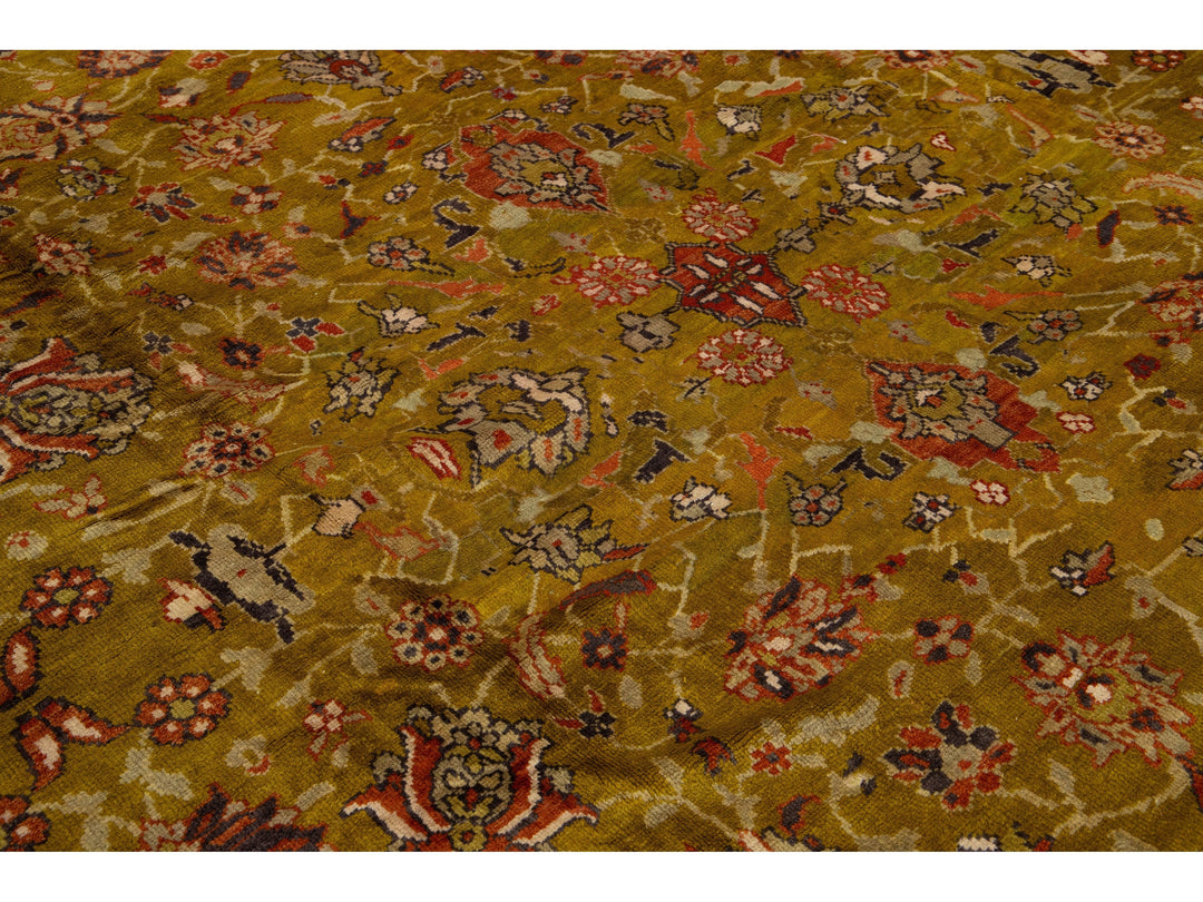 Antique Persian Sultanabad Wool Rug 13 X 17