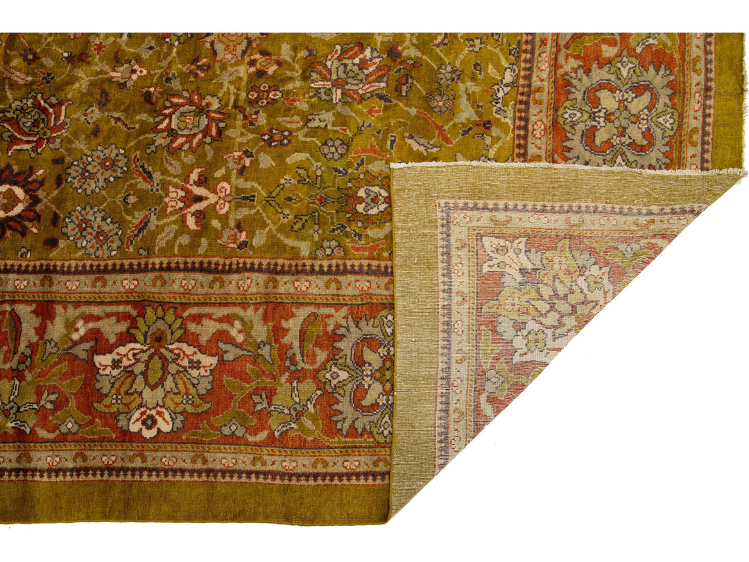 Antique Persian Sultanabad Wool Rug 13 X 17