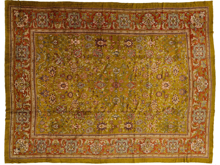 Antique Persian Sultanabad Wool Rug 13 X 17