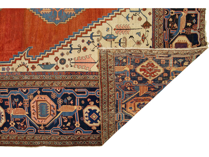 Antique Persian Bakshaish Wool Rug 14 X 20