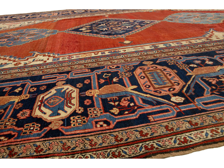 Antique Persian Bakshaish Wool Rug 14 X 20