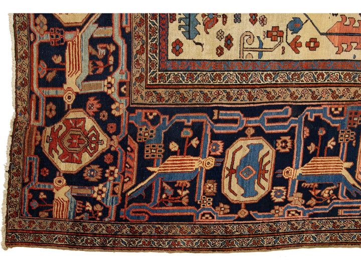 Antique Persian Bakshaish Wool Rug 14 X 20