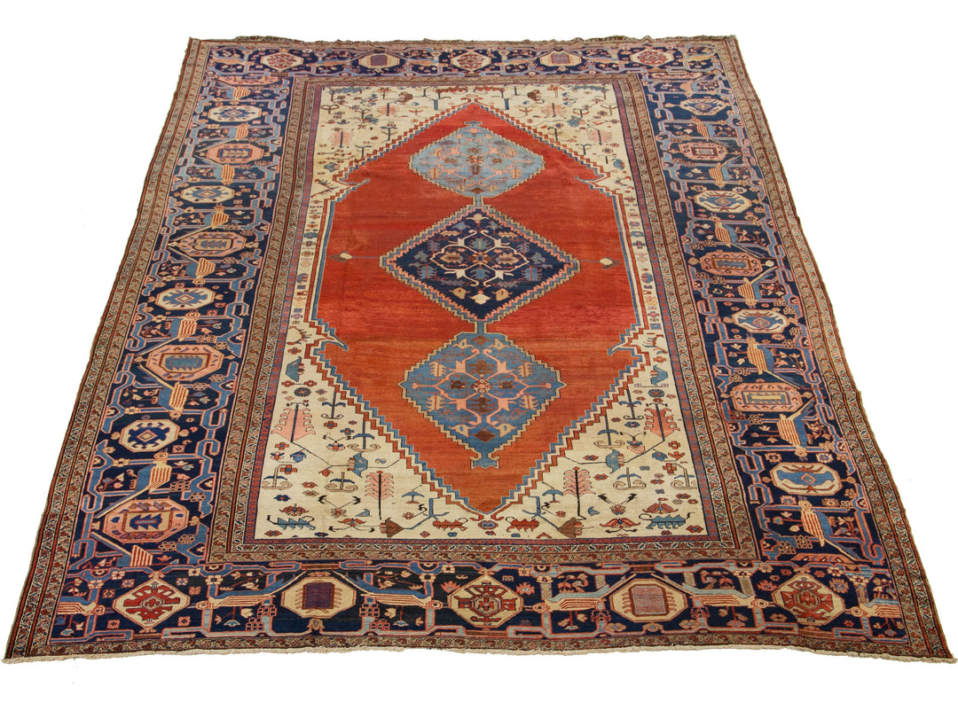 Antique Persian Bakshaish Wool Rug 14 X 20