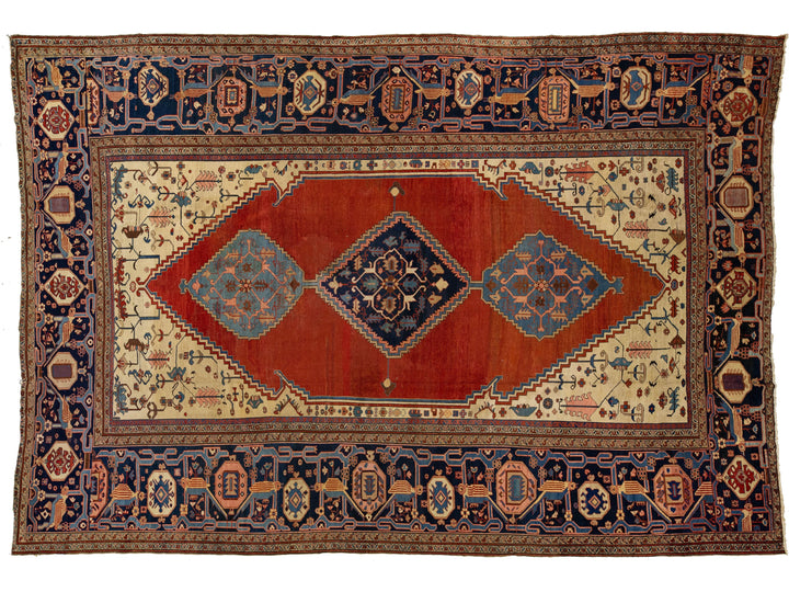 Antique Persian Bakshaish Wool Rug 14 X 20