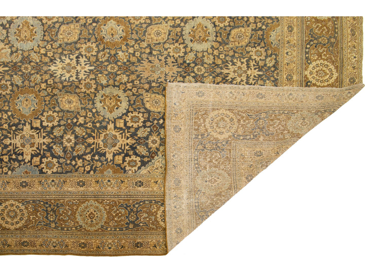 Antique Persian Tabriz Wool Rug 13 X 19