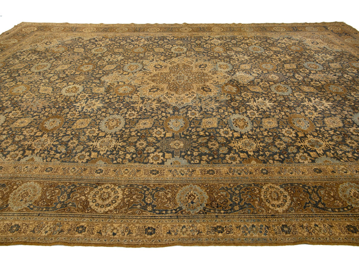 Antique Persian Tabriz Wool Rug 13 X 19