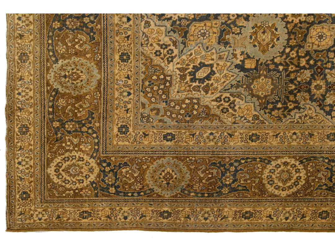 Antique Persian Tabriz Wool Rug 13 X 19
