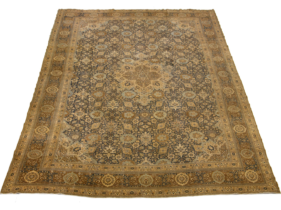 Antique Persian Tabriz Wool Rug 13 X 19