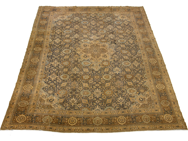 Antique Persian Tabriz Wool Rug 13 X 19