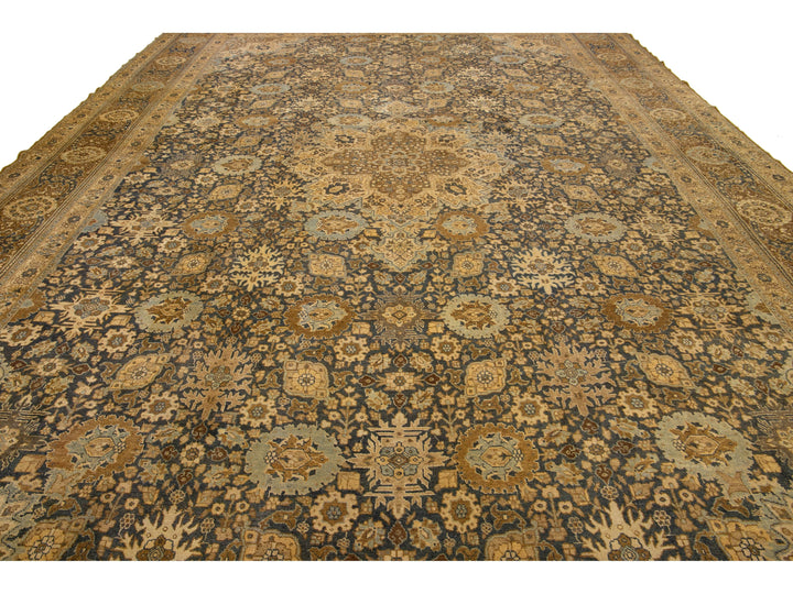 Antique Persian Tabriz Wool Rug 13 X 19