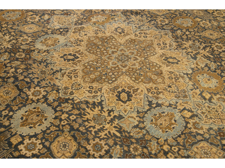 Antique Persian Tabriz Wool Rug 13 X 19