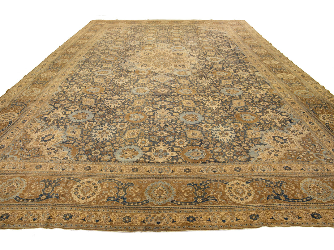 Antique Persian Tabriz Wool Rug 13 X 19