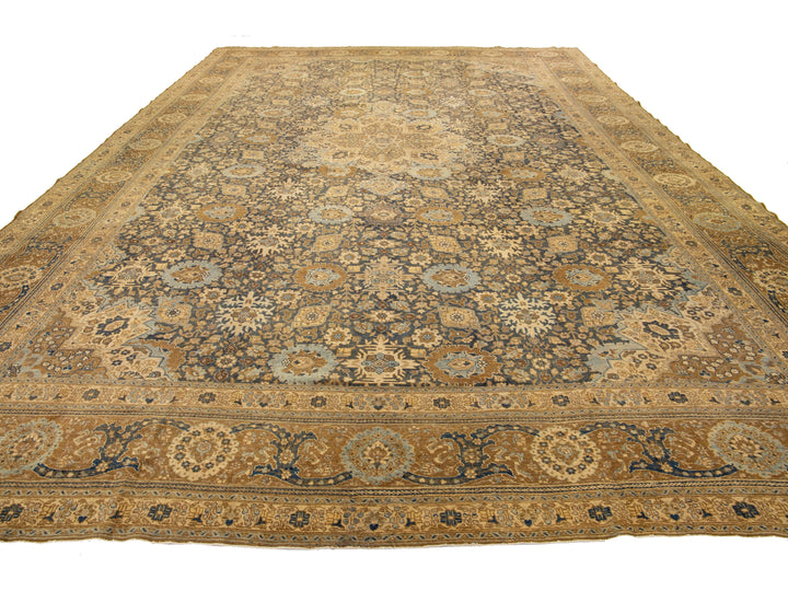 Antique Persian Tabriz Wool Rug 13 X 19