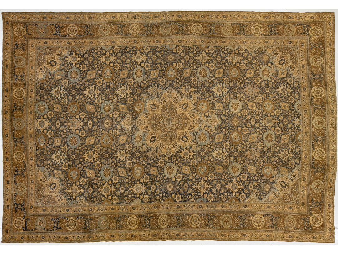 Antique Persian Tabriz Wool Rug 13 X 19