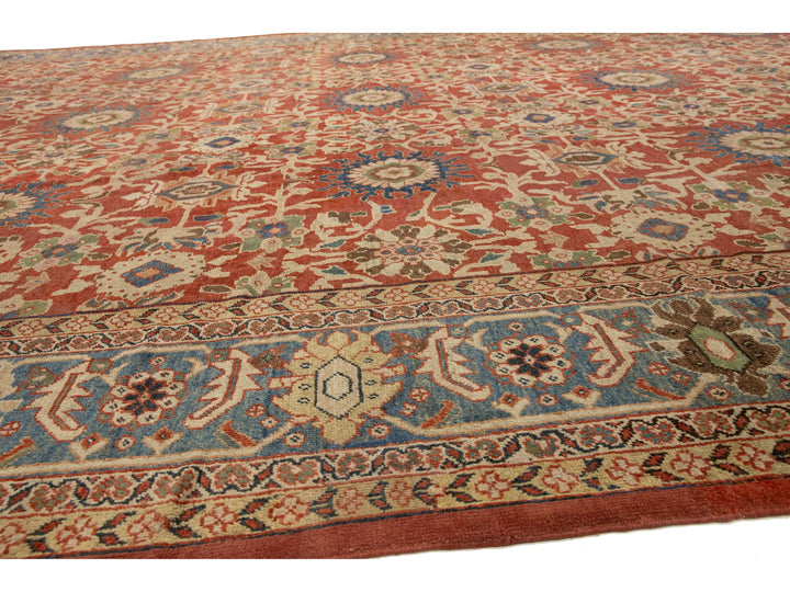 Antique Persian Sultanabad Wool Rug 14 X 22