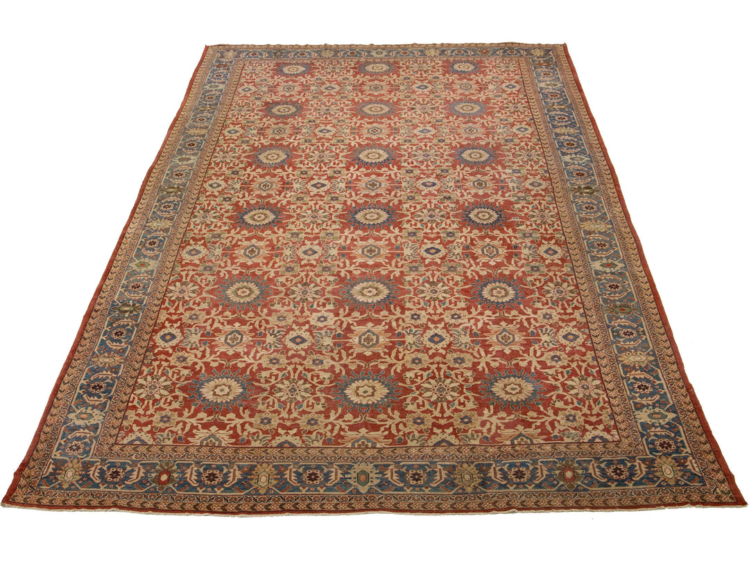 Antique Persian Sultanabad Wool Rug 14 X 22