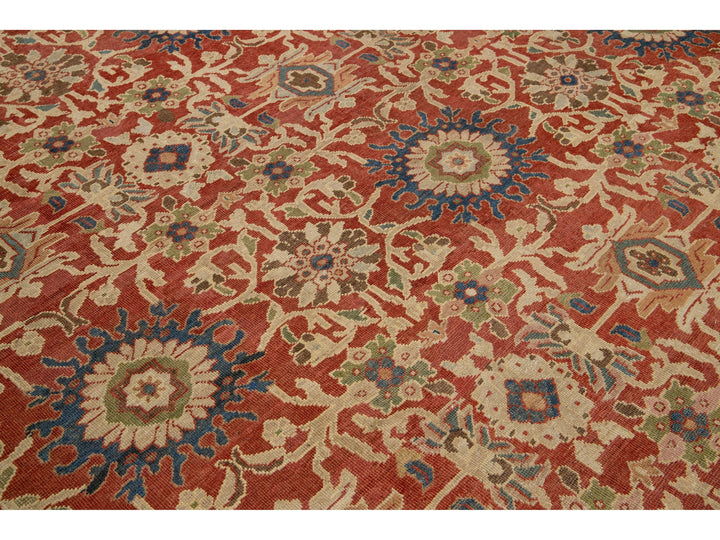Antique Persian Sultanabad Wool Rug 14 X 22