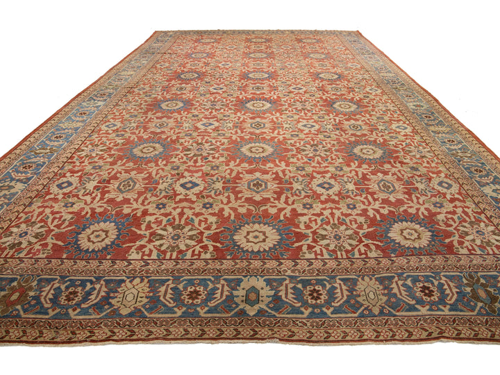 Antique Persian Sultanabad Wool Rug 14 X 22