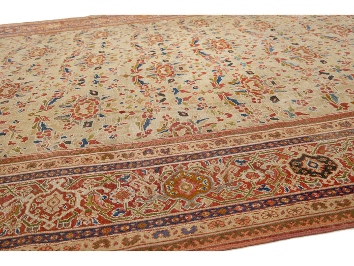 Antique Persian Sultanabad Wool Rug 9 X 13