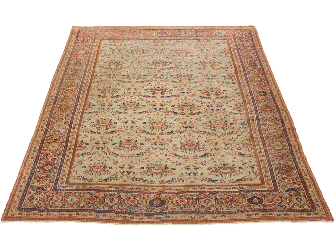 Antique Persian Sultanabad Wool Rug 9 X 13
