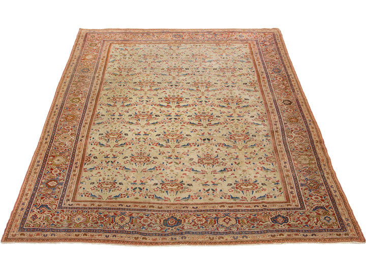 Antique Persian Sultanabad Wool Rug 9 X 13