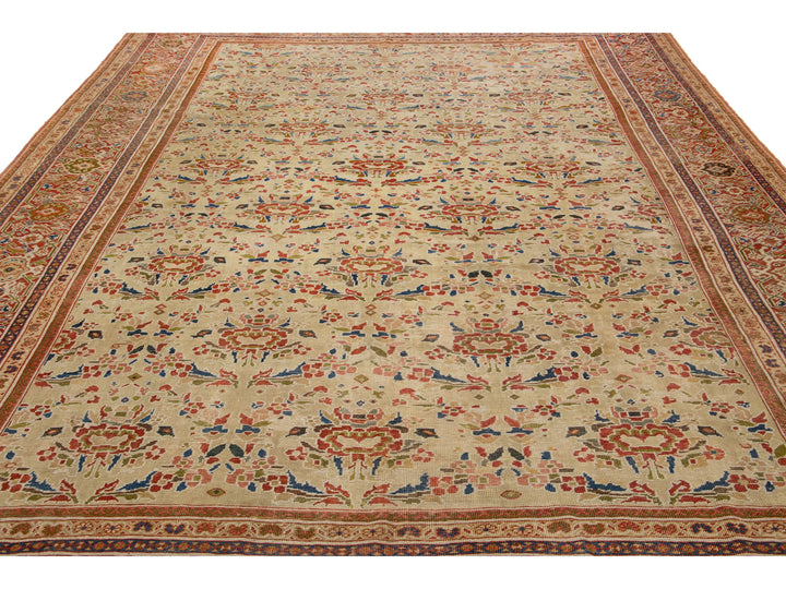 Antique Persian Sultanabad Wool Rug 9 X 13