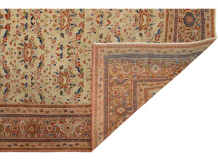 Antique Persian Sultanabad Wool Rug 9 X 13