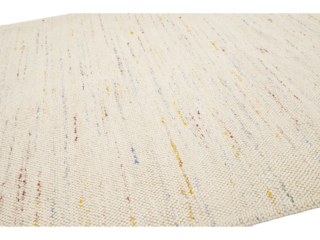 Modern Textured Wool Rug 9 X 12