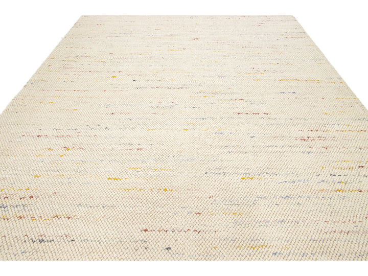 Modern Textured Wool Rug 9 X 12